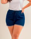 Short Jeans Plus size Feminino Com Cos Elastico Ajustavel Barra virada 954593 Short Jeans Plus size Feminino Com Cos Elastico Ajustavel Barra virada 954593