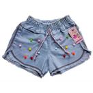 Short jeans pompom.