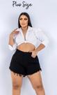 Short jeans preto plus TAM 52