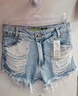 Short Jens Feminino destroyed com forro com forro na Frente Tamanho 36