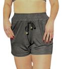 Short Malha Feminino Casual Liso Com Amarração