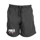 Short Masculino Tactel Estampa Poker Academia Conforto