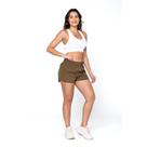 Short Microfibra Feminino Basic+ Verde Militar Tamanho G