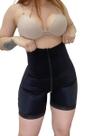Short Modelador 4 Barbatanas Tecido Duplo Frontal Com Zíper M32