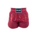 Short Muay Thai Fight MMA Bordado 3D Vermelho Pulser