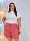 Short Plus Simples elegante Casual Linho Amarrar 7112 - G1 Short Plus Simples elegante Casual Linho Amarrar 7112 - G1
