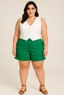 Short plus size de alfaiataria