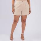 Short plus size linho alfaiataria listrado fem Short plus size linho alfaiataria listrado fem