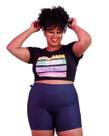 Short Plus Size Meia Coxa Poliamida BlackOut G1 G2 G3 PINA