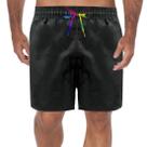 Short Praia Bermuda Verão Masculina Preto Cordão PRIDE LGBT Short Praia Bermuda Verão Masculina Preto Cordão PRIDE LGBT