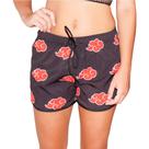Short Praia Feminino Naruto Akatsuki Patricinha Elastano Original Short Praia Feminino Naruto Akatsuki Patricinha Elastano Original