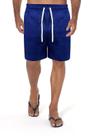 Short Praia Mauricinho Masculina Azul Com Cordão Branco