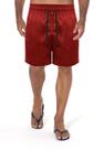 Short Praia Mauricinho Masculina Vermelho Com Cordão Preto