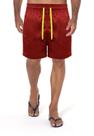 Short Praia Mauricinho Masculina Vermelho Cordão Neon Verde