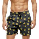 Short Praia Shorts Banho Bermuda Verão Abacaxi Cartoon Amarelo 451 Short Praia Shorts Banho Bermuda Verão Abacaxi Cartoon Amarelo 451