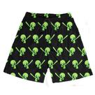 Short Praia Shorts Banho Bermuda Verão Aliem Cartoon Dab Green 330