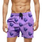 Short Praia Shorts Banho Bermuda Verão Arte Montanha Espinhos Cartoon 1168