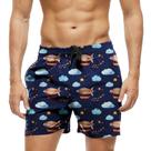 Short Praia Shorts Banho Bermuda Verão Balão Nuvem Estrelas Fun Cartoon 1066 Short Praia Shorts Banho Bermuda Verão Balão Nuvem Estrelas Fun Cartoon 1066