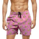 Short Praia Shorts Banho Bermuda Verão Banana Pink Estilo Fruta 1623