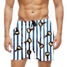 Short Praia Shorts Banho Bermuda Verão Bebida Rum Listras Blue 1447