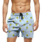 Short Praia Shorts Banho Bermuda Verão Bolinhas Tênis Esporte Amarrelo 1279