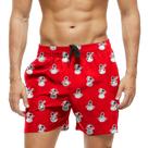 Short Praia Shorts Banho Bermuda Verão Boneco de Neve Cartoon Inverno 1747