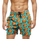 Short Praia Shorts Banho Bermuda Verão Bread Pão Cartoon 685 Short Praia Shorts Banho Bermuda Verão Bread Pão Cartoon 685