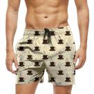 Short Praia Shorts Banho Bermuda Verão Café Coffe 1655