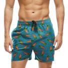Short Praia Shorts Banho Bermuda Verão Cenoura Cartoon Vegetal Laranja 551