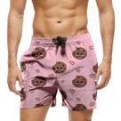 Short Praia Shorts Banho Bermuda Verão Cookies Cartoon Amor Coração 650