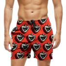 Short Praia Shorts Banho Bermuda Verão Coração Folha Arte 1143 Short Praia Shorts Banho Bermuda Verão Coração Folha Arte 1143
