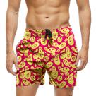 Short Praia Shorts Banho Bermuda Verão Emojis Distorcido Cartoon 942
