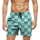 Short Praia Shorts Banho Bermuda Verão Envelope Dinheiro Cartoon Money 1075