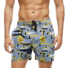 Short Praia Shorts Banho Bermuda Verão Ferramentas Cartoon Yellow Trabalho 1275 Short Praia Shorts Banho Bermuda Verão Ferramentas Cartoon Yellow Trabalho 1275