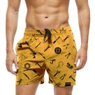 Short Praia Shorts Banho Bermuda Verão Ferramentas Trabalho Cartoon 1336