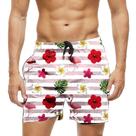Short Praia Shorts Banho Bermuda Verão Flamingo Cartoon Flores 1842
