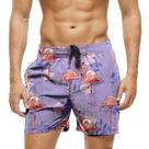 Short Praia Shorts Banho Bermuda Verão Flamingos Arte Rosa 1823