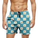 Short Praia Shorts Banho Bermuda Verão Flores Margarida Xadrez 1062