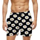 Short Praia Shorts Banho Bermuda Verão Flores Margaridas Cartoon 608