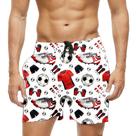 Short Praia Shorts Banho Bermuda Verão Futebol Cartoon Chuteira Uniforme 1140