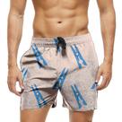 Short Praia Shorts Banho Bermuda Verão Grampo Azul Cartoon Prendedor 1513
