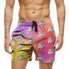 Short Praia Shorts Banho Bermuda Verão Hello Colorido Óculos Degrade 964