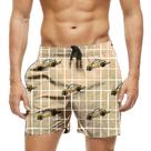 Short Praia Shorts Banho Bermuda Verão Listras Carro Car White 1060