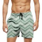 Short Praia Shorts Banho Bermuda Verão Listras Desenho Traços White 1847