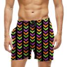 Short Praia Shorts Banho Bermuda Verão Listras Setas Coloridas 516 Short Praia Shorts Banho Bermuda Verão Listras Setas Coloridas 516
