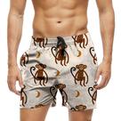 Short Praia Shorts Banho Bermuda Verão Macaco Monkey Cartoon Banana 1677