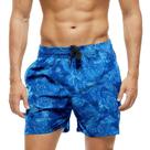 Short Praia Shorts Banho Bermuda Verão Manchas Gelo Azul 1231