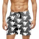 Short Praia Shorts Banho Bermuda Verão Mãos Mickey Gesto Daora Cartoon 1027