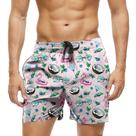 Short Praia Shorts Banho Bermuda Verão Óculos Flamingo Coco Arte 1048