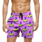 Short Praia Shorts Banho Bermuda Verão Pessoa Cartoon Arte Desenho Fun 1169